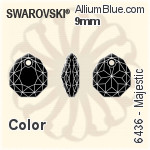 Swarovski Pear Cut Pendant (6433) 9mm - Color