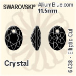 スワロフスキー Elliptic カット ペンダント (6438) 11.5mm - カラー