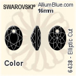 スワロフスキー Elliptic カット ペンダント (6438) 16mm - カラー