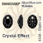 Swarovski Elliptic Cut Pendant (6438) 11.5mm - Crystal Effect PROLAY