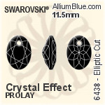 Swarovski Elliptic Cut Pendant (6438) 9mm - Crystal Effect