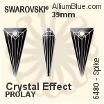 Swarovski Queen Baguette Pendant (6465) 38x10mm - Crystal Effect