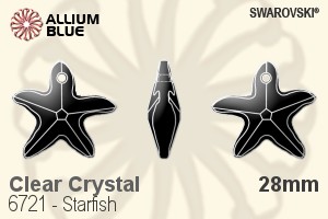 Swarovski Starfish Pendant (6721) 28mm - Clear Crystal