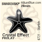 Swarovski Sea Snail (Partly Frosted) Pendant (6731) 28mm - Crystal Effect PROLAY