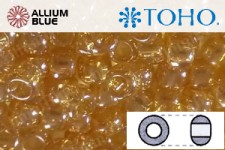 TOHO Round Seed Beads (RR15-103) 15/0 Round Small - Transparent-Lustered Lt Topaz