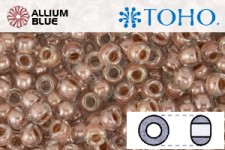 TOHO Round Seed Beads (RR3-1067) 3/0 Round Extra Large - Light Rust Lined Crystal
