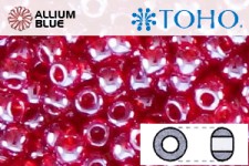 TOHO Round Seed Beads (RR8-109C) 8/0 Round Medium - Transparent-Lustered Ruby