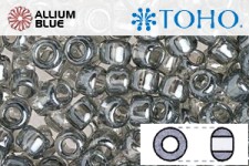 TOHO Round Seed Beads (RR8-113) 8/0 Round Medium - Transparent Luster Light Grey