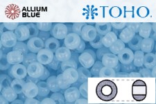 TOHO Round Seed Beads (RR15-1143) 15/0 Round Small - Translucent Aqua Blue