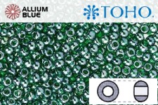 TOHO ラウンド Seed ビーズ (RR11-118) 11/0 ラウンド - Transparent-Lustered Green Emerald