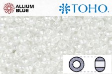 TOHO Round Seed Beads (RR15-121) 15/0 Round Small - Opaque-Lustered White