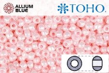 TOHO Round Seed Beads (RR3-126) 3/0 Round Extra Large - Opaque-Lustered Baby Pink