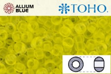 TOHO ラウンド Seed ビーズ (RR3-12F) 3/0 ラウンド Extra Large - Lemon Yellow Transparent Matte