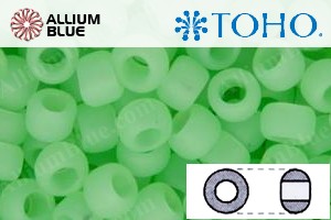 TOHO Round Seed Beads (RR15-144F) 15/0 Round Small - Ceylon Frosted Celery