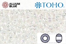 TOHO ラウンド Seed ビーズ (RR15-161) 15/0 ラウンド Small - Transparent-Rainbow Crystal
