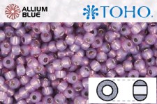 TOHO Round Seed Beads (RR15-2108) 15/0 Round Small - Silver-Lined Milky Amethyst