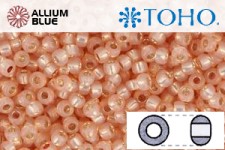 TOHO Round Seed Beads (RR8-2111) 8/0 Round Medium - Silver-Lined Milky Peach