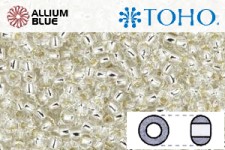 TOHO ラウンド Seed ビーズ (RR3-21) 3/0 ラウンド Extra Large - Silver-Lined Crystal