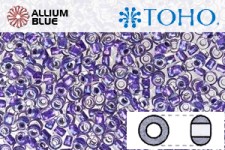 TOHO Round Seed Beads (RR8-265) 8/0 Round Medium - Inside-Color Rainbow Crystal/Metallic Purple-Lined