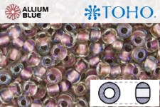 TOHO Round Seed Beads (RR6-267) 6/0 Round Large - Inside-Color Crystal/Rose Gold-Lined