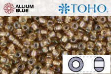 TOHO Round Seed Beads (RR11-279) 11/0 Round - Inside-Color Rainbow Lt Topaz/Gray-Lined