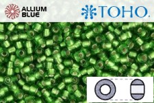 TOHO Round Seed Beads (RR6-27F) 6/0 Round Large - Silver-Lined Frosted Peridot