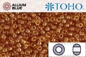 TOHO Round Seed Beads (RR8-2C) 8/0 Round Medium - Transparent Topaz