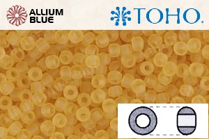 TOHO Round Seed Beads (RR8-2F) 8/0 Round Medium - Transparent-Frosted Lt Topaz