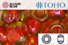 TOHO Round Seed Beads (RR15-303) 15/0 Round Small - Inside-Color Jonquil/Hyacinth-Lined