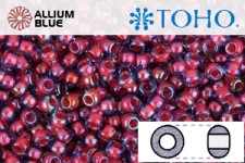 TOHO ラウンド Seed ビーズ (RR6-304) 6/0 ラウンド Large - Inside-カラー Lt Sapphire/Hyacinth-Lined