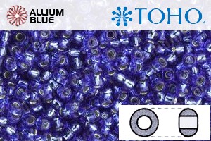 TOHO ラウンド Seed ビーズ (RR6-35) 6/0 ラウンド Large - Silver-Lined Sapphire
