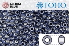 TOHO Round Seed Beads (RR3-362) 3/0 Round Extra Large - Inside-Color/Transparent-Luster - Navy Blue