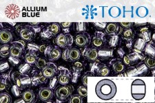 TOHO Round Seed Beads (RR8-39) 8/0 Round Medium - Silver-Lined Tanzanite