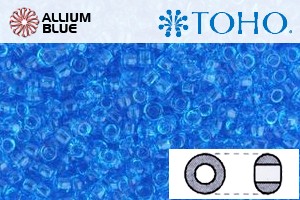 TOHO Round Seed Beads (RR6-3B) 6/0 Round Large - Transparent Dk Aquamarine