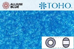 TOHO Round Seed Beads (RR8-3) 8/0 Round Medium - Transparent Aquamarine