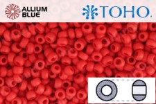 TOHO Round Seed Beads (RR8-45AF) 8/0 Round Medium - Opaque-Frosted Cherry