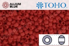 TOHO Round Seed Beads (RR6-45F) 6/0 Round Large - Opaque-Frosted Pepper Red