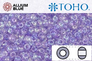 TOHO Round Seed Beads (RR15-477D) 15/0 Round Small - Transparent-Rainbow Foxglove