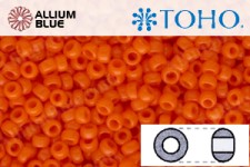 TOHO Round Seed Beads (RR15-50A) 15/0 Round Small - Bright Orange Opaque