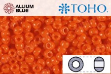 TOHO ラウンド Seed ビーズ (RR8-50) 8/0 ラウンド Medium - Opaque Sunset Orange