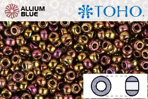 TOHO Round Seed Beads (RR15-514) 15/0 Round Small - Higher-Metallic Gypsy Gold
