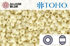 TOHO Round Seed Beads (RR8-51F) 8/0 Round Medium - Opaque-Frosted Lt Beige