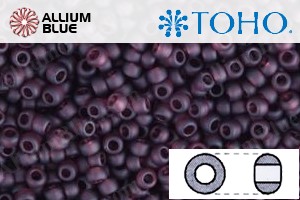 TOHO Round Seed Beads (RR6-6CF) 6/0 Round Large - Transparent-Frosted Amethyst