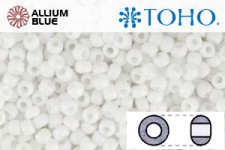 TOHO Round Seed Beads (RR15-761) 15/0 Round Small - Matte-Color Opaque-Rainbow White