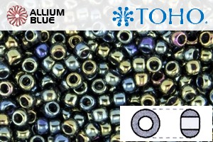 TOHO Round Seed Beads (RR15-84) 15/0 Round Small - Metallic Iris - Green/Brown