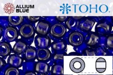 TOHO ラウンド Seed ビーズ (RR3-8D) 3/0 ラウンド Extra Large - Dark Cobalt Blue Transparent