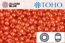TOHO ラウンド Seed ビーズ (RR8-958) 8/0 ラウンド Medium - Inside-カラー Hyacinth/Siam-Lined