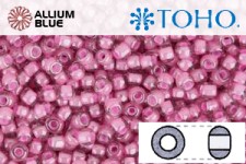 TOHO Round Seed Beads (RR3-959) 3/0 Round Extra Large - Inside-Color Lt Amethyst/Pink-Lined