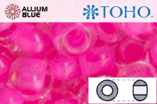 TOHO ラウンド Seed ビーズ (RR11-965) 11/0 ラウンド - Inside-カラー Crystal/Carnation-Lined