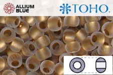 TOHO Round Seed Beads (RR11-989FM) 11/0 Round - Matte-Gold Lined Crystal